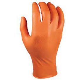   MJ 44-560 M-Safe Grippaz nitril egyszer használatos kesztyű, narancs 8