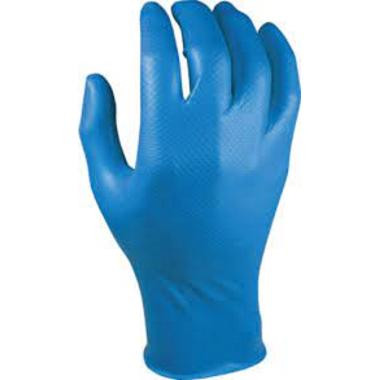 MJ 44-570 M-Safe Grippaz nitril egyszer használatos kesztyű, kék 10