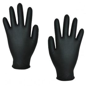   HPC GL100 fekete nitril egyszer használatos kesztyű 100 db/csom S