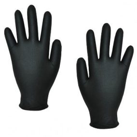   HPC GL100 fekete nitril egyszer használatos kesztyű 100 db/csom M
