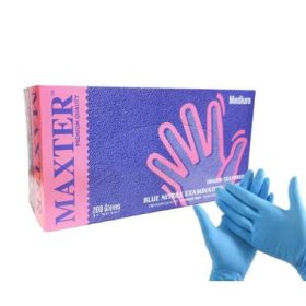   Maxter 1016 kobalt kék egyszer használatos nitril kesztyű 200db/csomag M