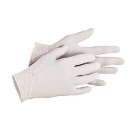   Shamrock Latex fehér egyszerhasználatos kesztyű, púderezett XL