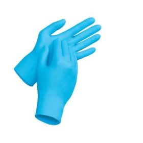   uvex 60166 u-fit FT nitril egyszer használatos kesztyű, púdermentes, kék L