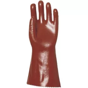   EP 3640 sav-/lúg-/olajálló, mártott PVC kesztyű, 40cm-es, 10-es, bordó