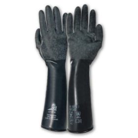   KCL 897 Butoject butil kesztyű, púderezett, fekete, hosszúszárú 36cm 9
