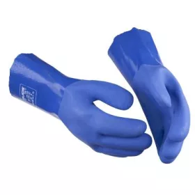   MEGSZŰNT!! Skydda Guide 143 teljesen mártott vegyszerálló PVC kesztyű, kék 8