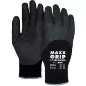   MJ 47-280 Maxx-Grip latex ökölcsontig mártott téli kesztyű, -20 C fokig, fekete