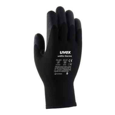 uvex 60593 UniliteThermo PA tenyérmártott fekete akril kesztyű, hideg ellen 9