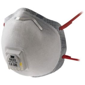   3M 8833 részecskeszűrő félálarc, csésze formájú, FFP3