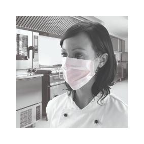   HPC DK03 Egyszer használatos orvosi maszk gumival, 2 rétegű papír, fehér