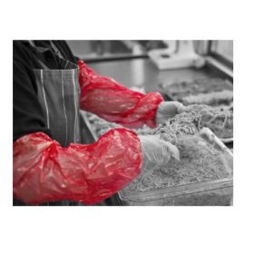   HPC DA01R Shield 2 PE alkarvédő, 40cm hosszú, piros, 10x10 db/csomag