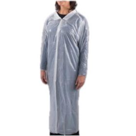   HPC DC01 PE látogató köpeny, fehér, patentos, egy méretben, 12db/csom