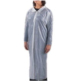   HPC DC01 PE látogató köpeny, fehér, patentos, egy méretben, 12db/csom