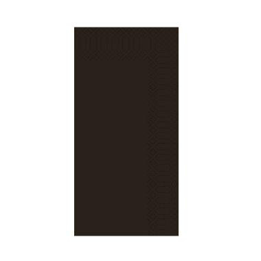 Duni 176939 Tissue fekete szalvéta 40x40 cm, 2 réteg, 1/8 hajtott, 300db/csom