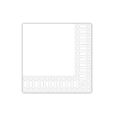 Duni 211017 tissue szalvéta, fehér, 33x33cm, 3 réteg, 1/4 hajtott, 250db/csom