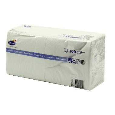Duni 314015 tissue szalvéta, fehér, 33x33cm, 2 réteg, 1/4 hajtott, 300db/csom