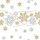 Duni 195759 szalvéta, Snow glitter white, 33x33cm, 3 réteg, 240db/csomag