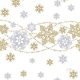 Duni 195759 szalvéta, Snow glitter white, 33x33cm, 3 réteg, 240db/csomag