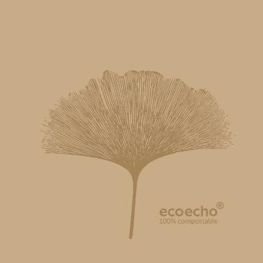 Duni 186558 Ecoecho 20x20 cm szalvéta, mintás, natúr színű